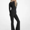 Legginsy z rozciągliwym nylonem i taśmą z logo Legginsy z rozciągliwym nylonem i taśmą z logo