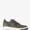 Lexi Embellished Mixed-Media Sneaker Lexi Embellished Mixed-Media Sneaker