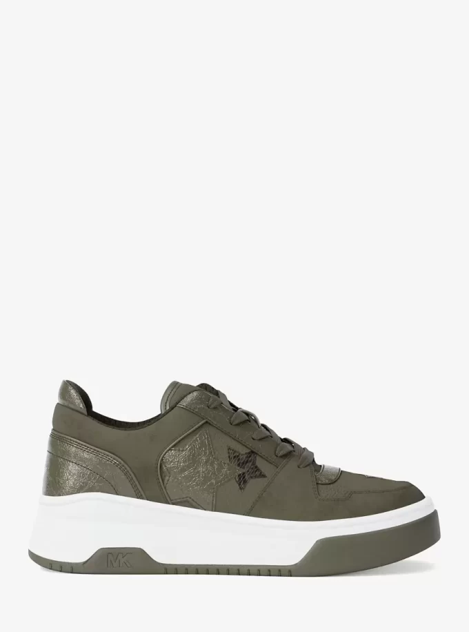 Lexi Embellished Mixed-Media Sneaker Lexi Embellished Mixed-Media Sneaker