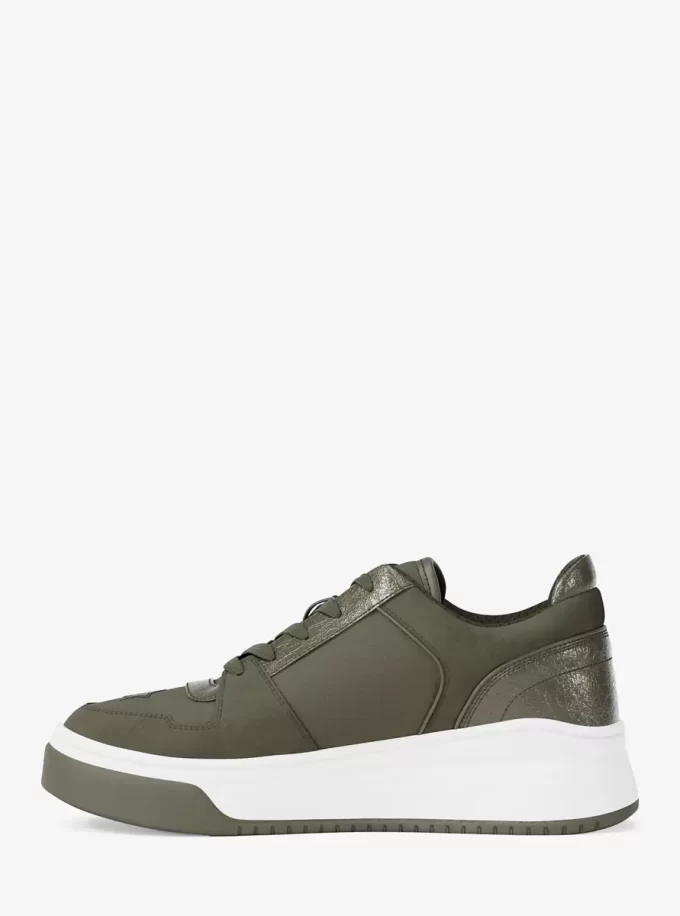 Lexi Embellished Mixed-Media Sneaker Lexi Embellished Mixed-Media Sneaker
