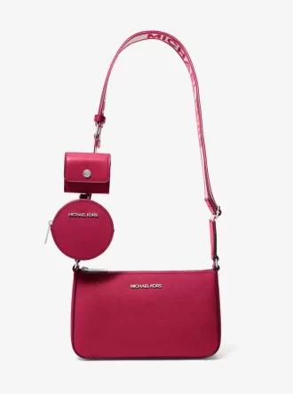 Mała torba na ramię Jet Set ze skóry saffiano z etui na Apple Airpods Pro®