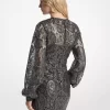 Metaliczna koronkowa mini sukienka w stylu paisley Metaliczna koronkowa mini sukienka w stylu paisley