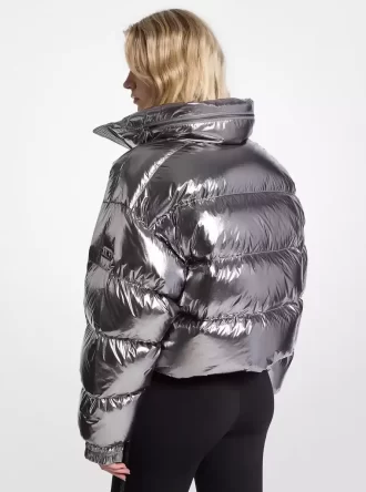 Metaliczna nylonowa kurtka puchowa Ciré