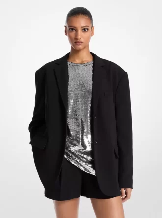 Oversize’owa marynarka z krepy