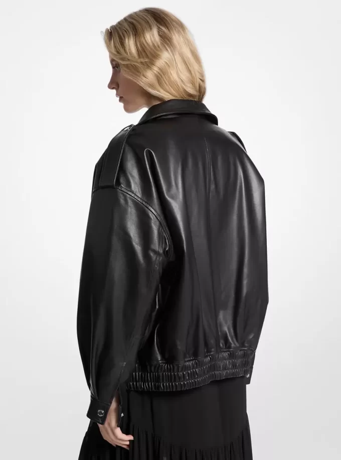 Oversize’owa skórzana kurtka typu buson Oversize’owa skórzana kurtka typu buson