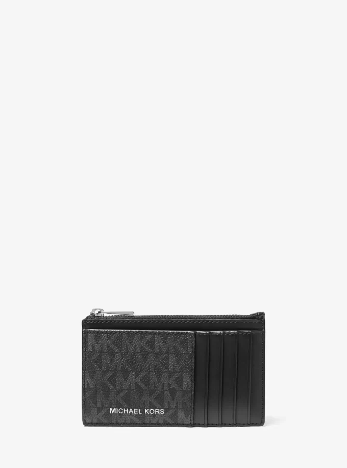 Portfel zapinany na zamek Cooper Slim Signature Logo