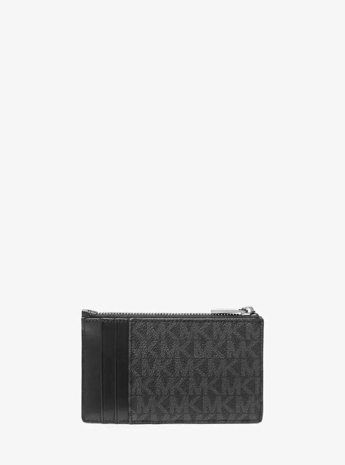 Portfel zapinany na zamek Cooper Slim Signature Logo