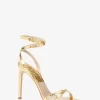 Sandały Chrissy Metallic Python Embossed Leather