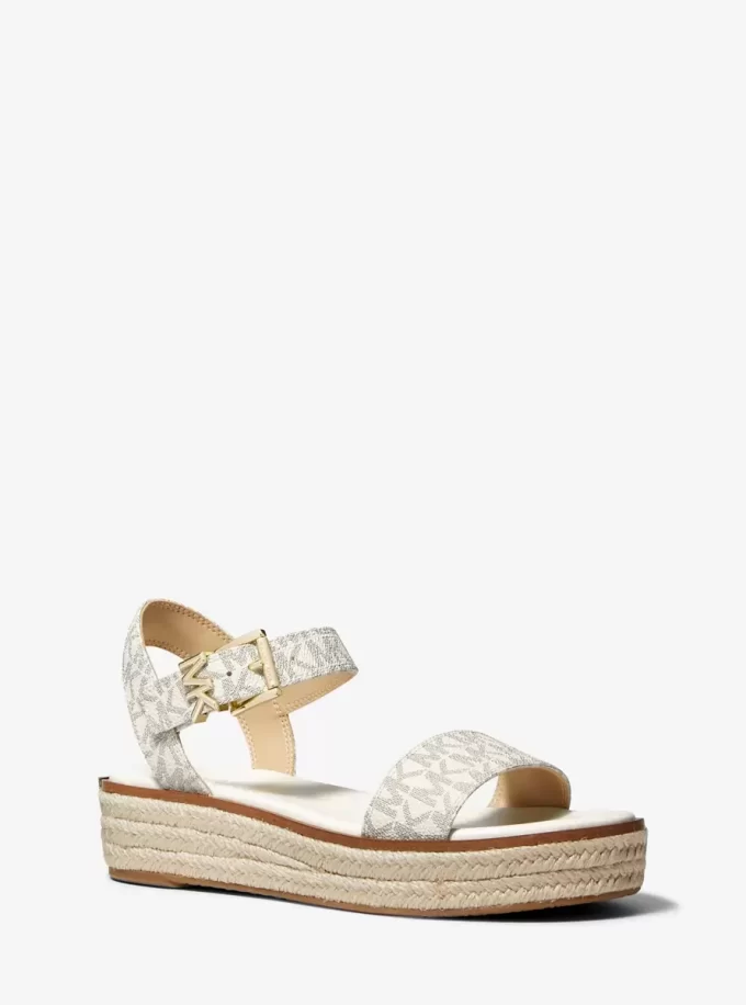 Sandały espadryle na platformie z logo Richie Signature Sandały espadryle na platformie z logo Richie Signature