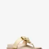 Sandały Jaden Crackled Metallic Leather Thong Sandal