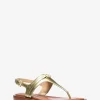 Sandały Mandy Metallic Leather T-Strap Sandały Mandy Metallic Leather T-Strap