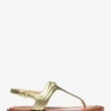 Sandały Mandy Metallic Leather T-Strap Sandały Mandy Metallic Leather T-Strap