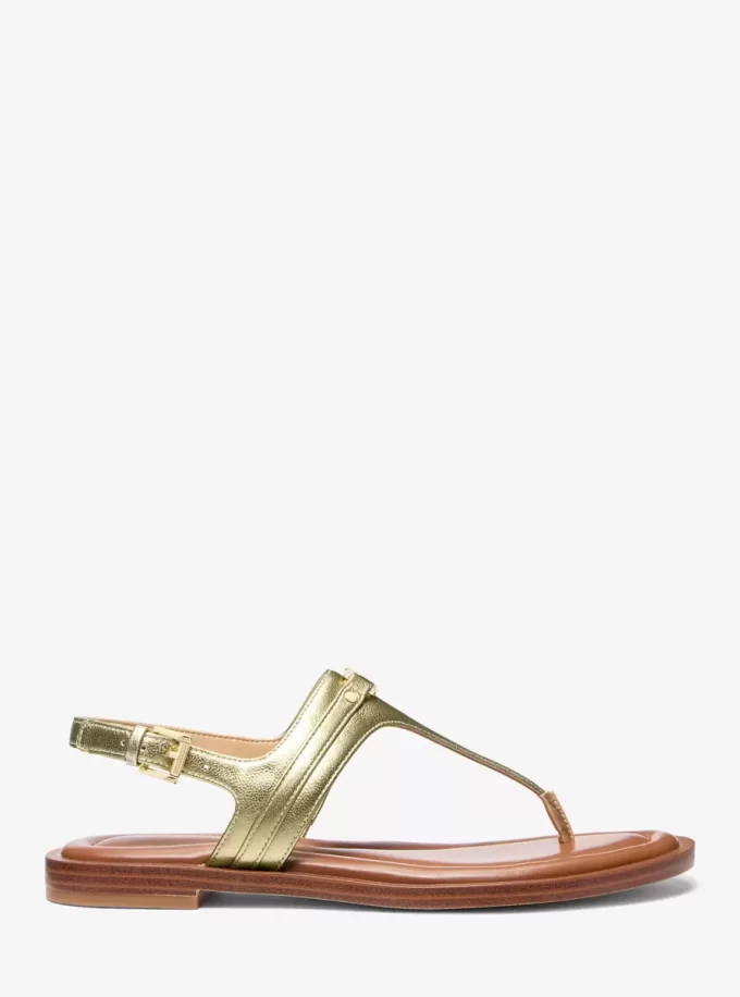 Sandały Mandy Metallic Leather T-Strap Sandały Mandy Metallic Leather T-Strap