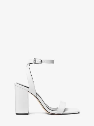 Sandały Merriam Leather Block Heel