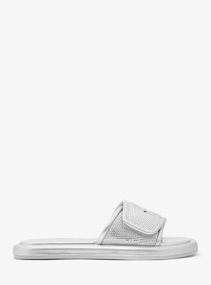 Sandały Suki Embellished Metallic Slide Sandały Suki Embellished Metallic Slide