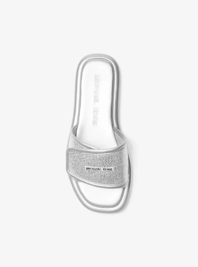 Sandały Suki Embellished Metallic Slide Sandały Suki Embellished Metallic Slide