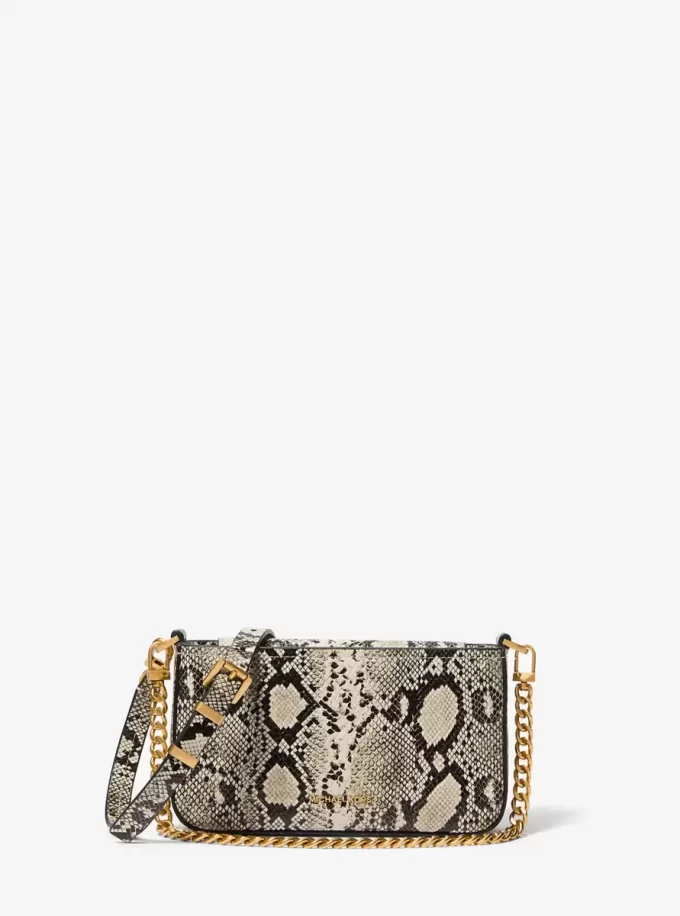 Skórzana torebka typu convertible Bryant Small Snake Embossed Skórzana torebka typu convertible Bryant Small Snake Embossed