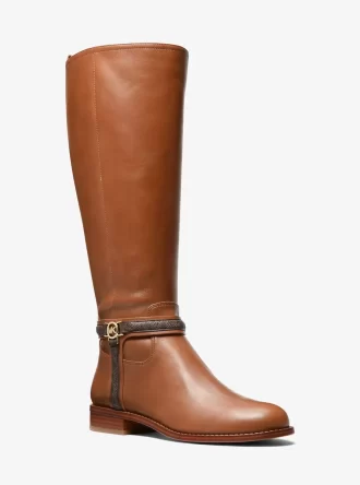Buty skórzane Mindy z sygnowanym logo