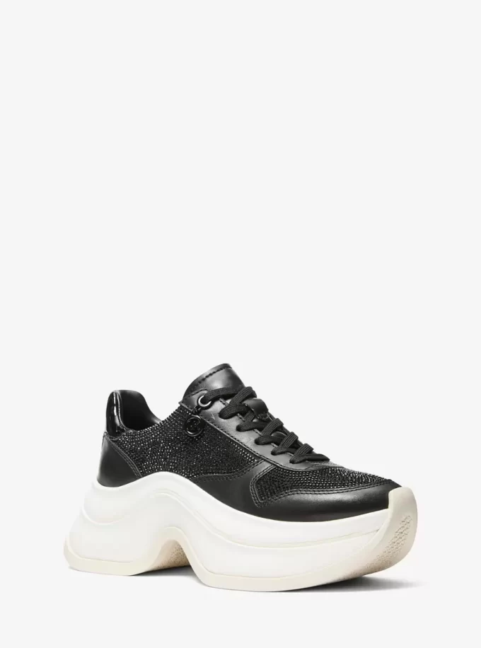Skórzane buty sportowe Arla Embellished Skórzane buty sportowe Arla Embellished