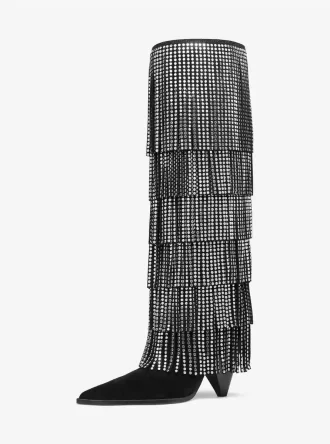 Skórzane buty z frędzlami Jayla