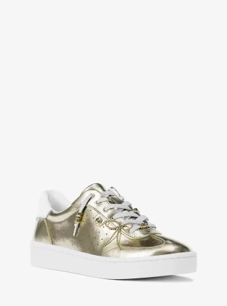 Skórzane trampki Scotty Embellished Metallic