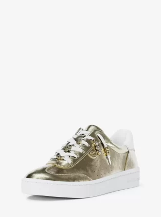 Skórzane trampki Scotty Embellished Metallic
