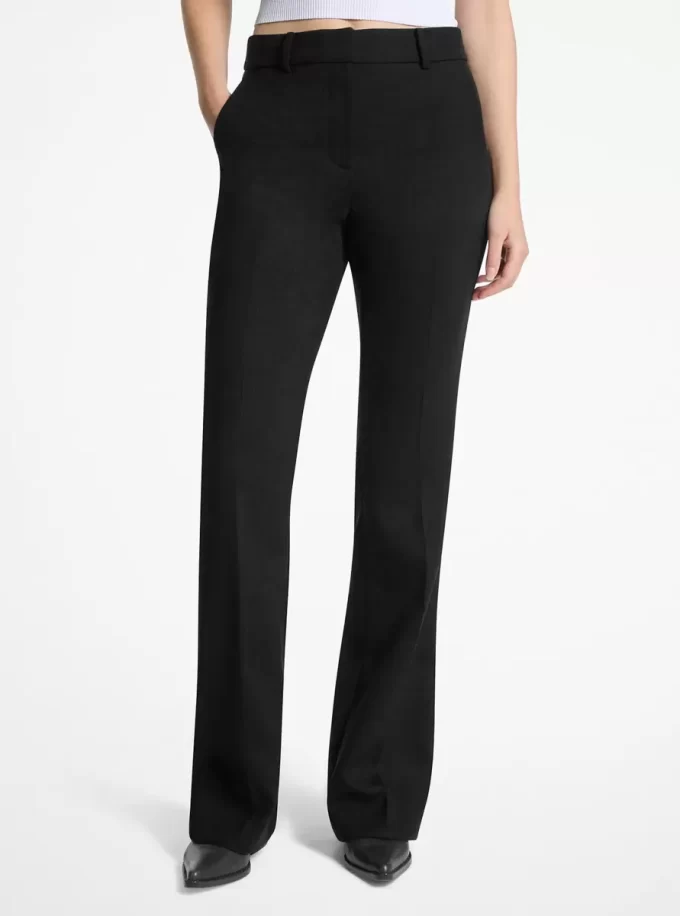 Spodnie Bootcut Stretch z mieszanki wełny Spodnie Bootcut Stretch z mieszanki wełny