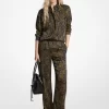 Spodnie piżamowe z satyny w stylu paisley Spodnie piżamowe z satyny w stylu paisley