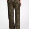Spodnie piżamowe z satyny w stylu paisley Spodnie piżamowe z satyny w stylu paisley