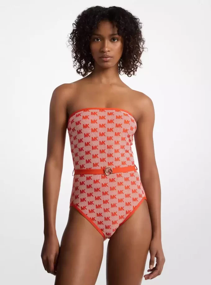 Strój kąpielowy typu bandeau z logo Belter Strój kąpielowy typu bandeau z logo Belter