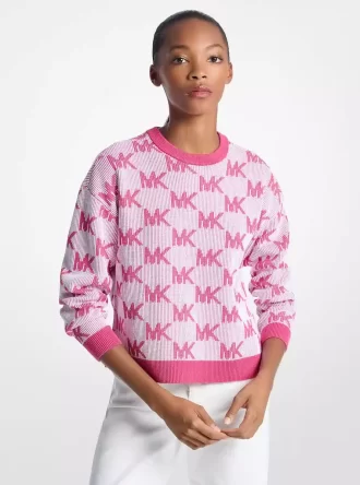 Sweter żakardowy z logo