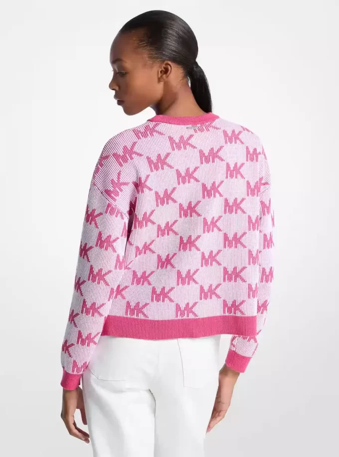 Sweter żakardowy z logo Sweter żakardowy z logo