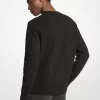 Sweter bawełniany z żakardem i logo
