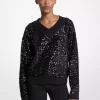 Sweter z mieszanki bawełny z cekinami Sweter z mieszanki bawełny z cekinami