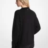 Sweter z mieszanki bawełny z ozdobnym logo Sweter z mieszanki bawełny z ozdobnym logo