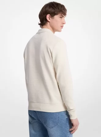 Sweter z mieszanki bawełny z zamkiem do połowy Sweter z mieszanki bawełny z zamkiem do połowy