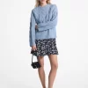 Sweter z mieszanki nylonu i alpaki o splocie kablowym Sweter z mieszanki nylonu i alpaki o splocie kablowym