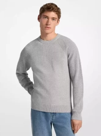 Sweter z okrągłym dekoltem z mieszanki wełny