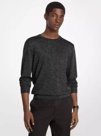 Sweter z wełny metalicznej