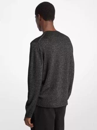 Sweter z wełny metalicznej