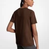 T-shirt z bawełny z cekinowym logo