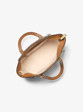 Taryn Small Signature Logo i skórzana torba typu crossbody