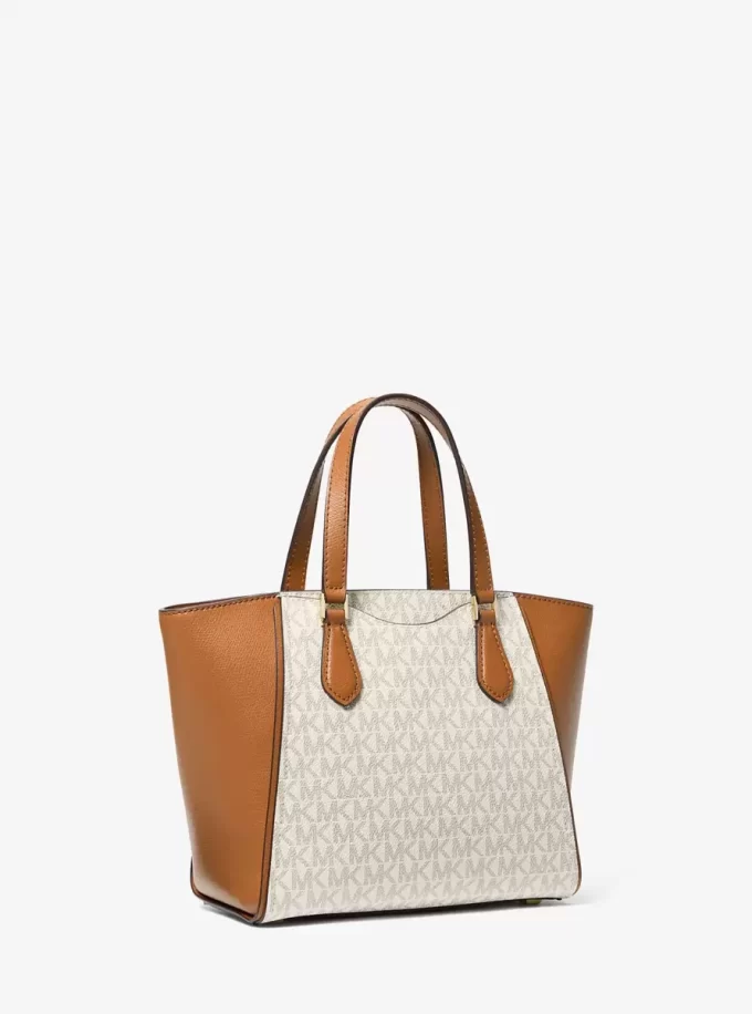 Taryn Small Signature Logo i skórzana torba typu crossbody Taryn Small Signature Logo i skórzana torba typu crossbody