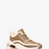 Toni Distressed Leather and Sherpa Trainer Toni Distressed Leather and Sherpa Trainer