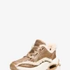 Toni Distressed Leather and Sherpa Trainer Toni Distressed Leather and Sherpa Trainer