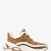 Toni Distressed Leather and Sherpa Trainer Toni Distressed Leather and Sherpa Trainer