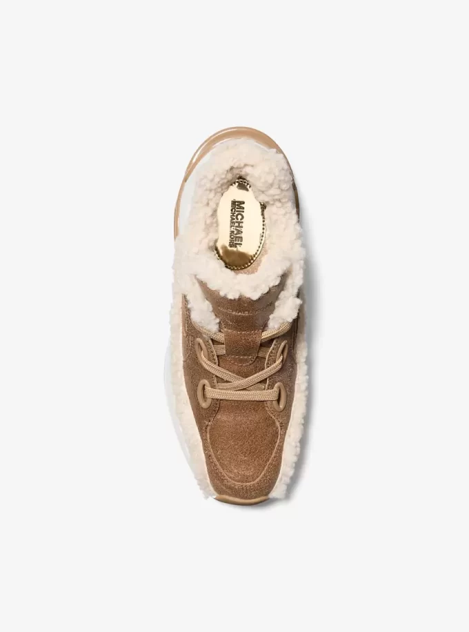 Toni Distressed Leather and Sherpa Trainer Toni Distressed Leather and Sherpa Trainer