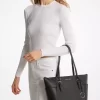 Torba Charlotte z dużym logo i skórzanym zamkiem błyskawicznym Torba Charlotte z dużym logo i skórzanym zamkiem błyskawicznym