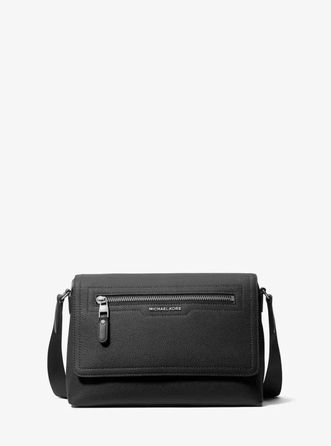 Torba kurierska Hudson Small Pebbled Leather