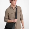 Torba kurierska Hudson Small Pebbled Leather
